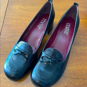 Franco Sarto black leather loafers 8M